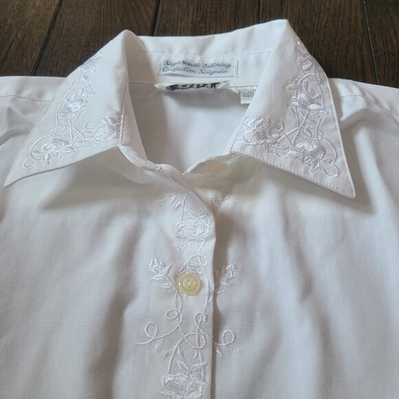 Vintage Tabi International - White Button Down Shirt - Embroidered - Picture 2 of 7